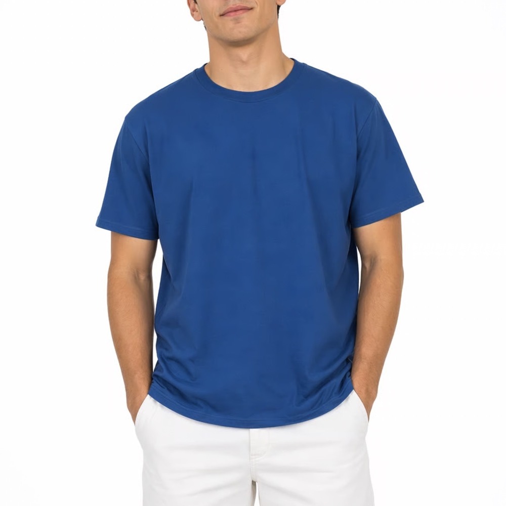 Fresh Clean Threads T-Shirt Mens 2XL Blue Cotton Short Sleeve Crew Neck Pullover